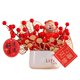 thumbnail image 1 of Juego de macetas artificiales de flores rojas para centros de mesa decorativos. Arreglo floral. Estilo A, 1 of 9