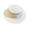 White, variant on Women's Sun Hats Flat Top Wide Brim Caps Beach Pearl Foldable Travel Straw Hats Elegant Summer Hat with Pearl Embellishments for UV Sun Protection
