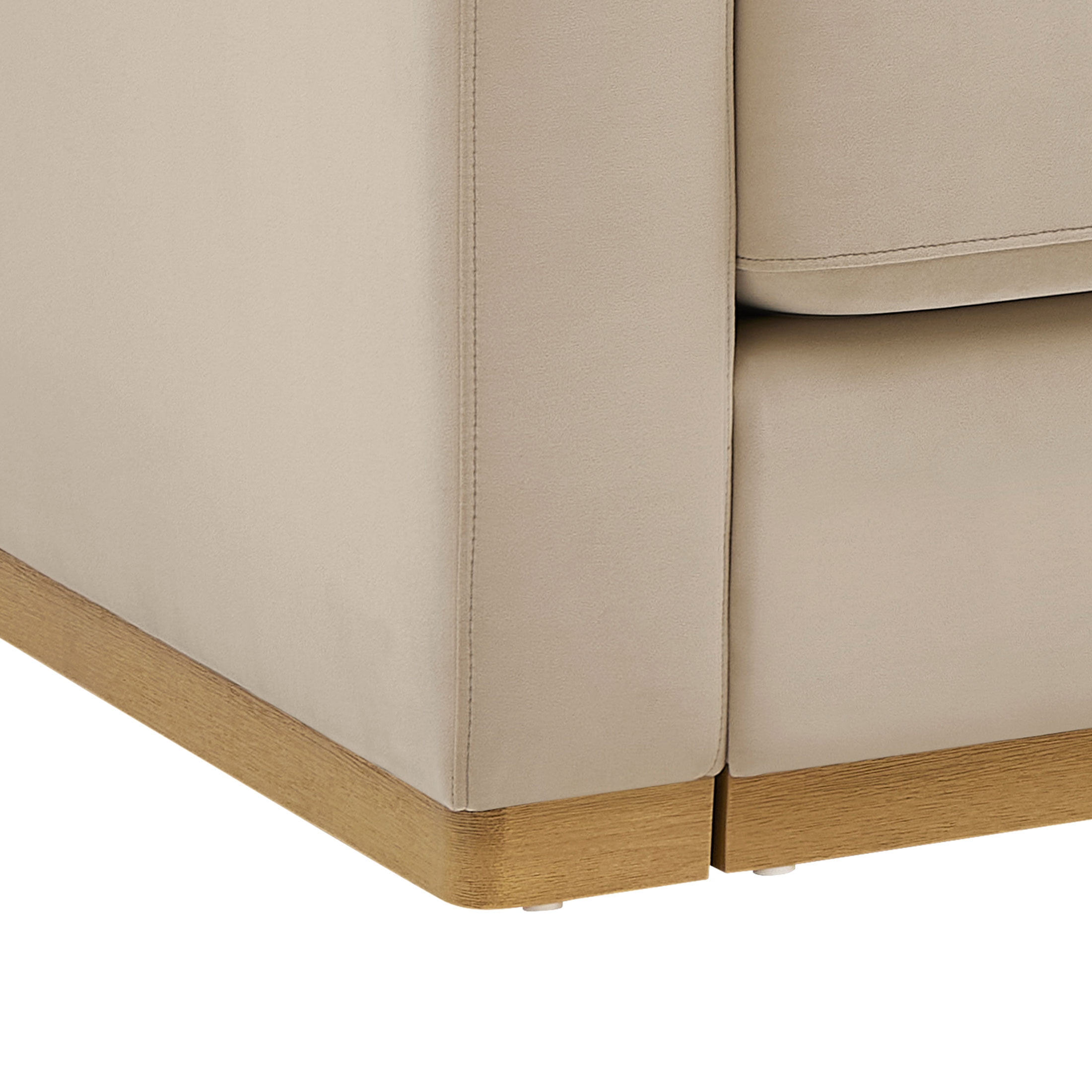 Better Homes & Gardens Lillian Channel Tufted Sofa 83.5" Beige Velvet