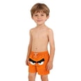 thumbnail image 4 of Boys' Cute Face Print Swim Trunks, Quick-Dry Elastic Waist Board Shorts with Pockets for Kids, 3-12 Years Orange d 12-13 Years, 4 of 8