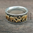 thumbnail image 3 of Ring, Vintage Bohemian Style, Women's Fashion Relief Stress Mood Ring, 0.70 cm Width,7, 3 of 5