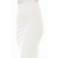 thumbnail image 5 of Moa Collection Women's Elastic High Waist Stretch Comfy Office Work Wear Solid Midi Skirt S-3XL, 5 of 5