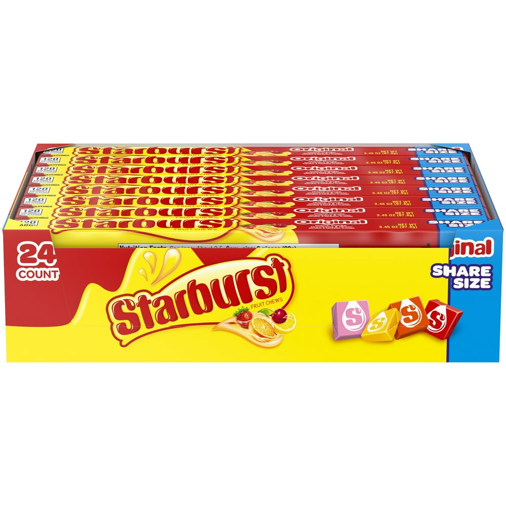 Starburst Original Chewy Candy, Share Size Packs, 3.45 oz, 24 ct