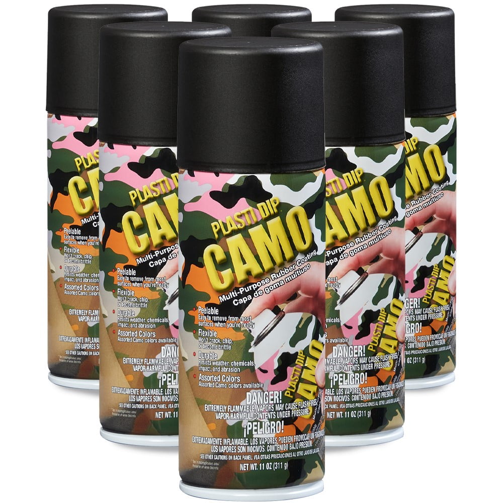 Megalopolis weg te verspillen strijd Plasti Dip Camo Rubber Spray Paint Coating Matte Black, 11oz (6 Pack) -  Walmart.com