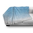 thumbnail image 3 of Abstract Soft Flannel Fleece Throw Blanket, Stars Splashing down Open Sky Vibrant Celestial Rays Beams Design, Cozy Plush for Indoor and Outdoor Use, 60" x 80", Sky Blue White, by Ambesonne, 3 of 6