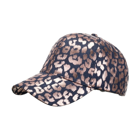 Mens Hat Adult Male Tn Vols Hat 47 Fashion Men Men Sport Leopard Print Breathable Beach Baseball Cap Hip Hop Hat Sun Hat Clothes(Gold,One Size)