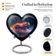 thumbnail image 3 of Cosmic Blaze Urn For Human Ashes, Funeral Cremation Urns For Male & Female Ashes, 8inch Memorial Urns For Women, Metal Decorative Heart Urn For Human Ashes, Ashes Heart Urn, Burial Urn For Human Ash, 3 of 5