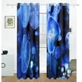 thumbnail image 2 of Coolnut Beautiful Jellyfish Thermal Insulated Blackout Grommet Printed Window Curtain - 84x55 in - 100% Polyester 2 Panels, Stitchingstyles, 2 of 6