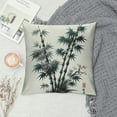thumbnail image 2 of Leisuo Pillow Cover Decorative Pillowcase Bush Japanese Original Watercolor Ink Stem Painting Plant Asian White Nature Comfortable Square Cushion Case for Car Couch White, 2 of 5