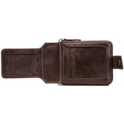 Leather Bifold Wallet for Men Travel Purse Pouch Gift