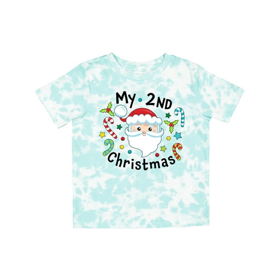 Inktastic My Second Christmas Santa with Candy Canes Boys or Girls Toddler T-Shirt