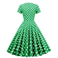thumbnail image 4 of Vestidos Para Mujer Midi Vestidos de Moda Casual Erógeno Cuello en V Retro Asimétrico Cuello Vestido de Lunares Odeerbi ODB168051, 4 of 4