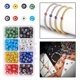 thumbnail image 4 of Dijes de cuentas redondas planas de ojo malvado, cuentas espaciadoras para tobilleras, brazaletes y fabricación de joyas. 8 celosías (ojo del diablo), 4 of 9