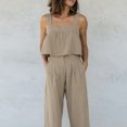 thumbnail image 3 of Algodón Sling Top Pantalones Sin mangas Señoras Loose Fit Estilo vintage Traje de vacaciones FLhrweasw Nuevo, 3 of 7