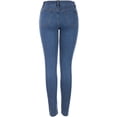 thumbnail image 2 of 2Luver, Women's, Five Pocket Slimming Stretchy Skinny Jeans, Bright Indigo, 1, 2 of 3