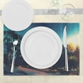 thumbnail image 3 of Ambesonne Fantasy Place Mats Set of 4, Aurora Borealis Night, Standard Size, Multicolor, 3 of 6
