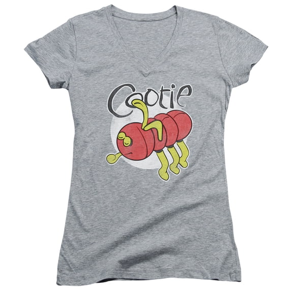 Cootie Cootie Junior Women's V-Neck T-Shirt Athletic Heather