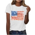 thumbnail image 2 of American Flag Shirts for Women: USA Flag Graphic Tee 4th July T Shirt Blouse Tops, 2 of 6