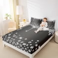 thumbnail image 4 of Feelyou Fashion Sequin Print Bed Sheets for Girls, Glitter Luxury Diamond King Sheets, Princess Style Sheet Set, Lightweight Room Decor, 4 Pieces, 4 of 7