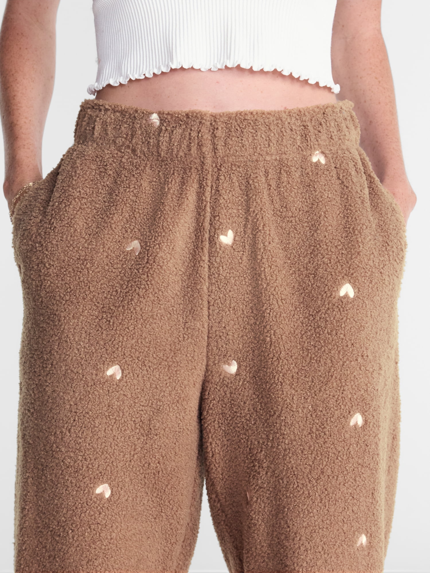 No Boundaries Cozy Teddy Joggers, 29.5'' Inseam, Women's XS-2X