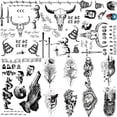 thumbnail image 1 of Set de Tatuajes Temporales XIYOKA Halloween Cara 12 Hojas, 1 of 5
