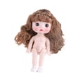 thumbnail image 4 of Muñeca BJD de 21 cm con maquillaje, juego de simulación, cabello liso interactivo 3D Estilo a, 4 of 9