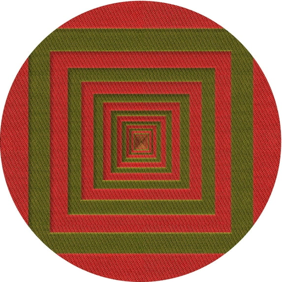 Ahgly Company Machine Washable Indoor Round Transitional Dark Bronze Brown Area Rugs, 5' Round