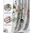 thumbnail image 3 of Floral Eucalyptus Leaves Blackout Curtains for Bedroom Living Room Darkening Curtains 54 Inch Long Spring Summer Botanical Short Curtain for Small Window Treatment Insulated Grommet Drapes 42"x54"x2, 3 of 9