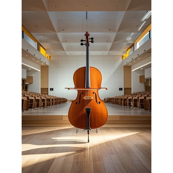 Diamond Art Painting Cello Musical Instrument 5D Diamond Dots DIY Kits Full Round Drill Gem by Number Mosaic Embroidery Arts and Crafts for Living Room Home Wall Decor 12x16 inch / 30x40cm