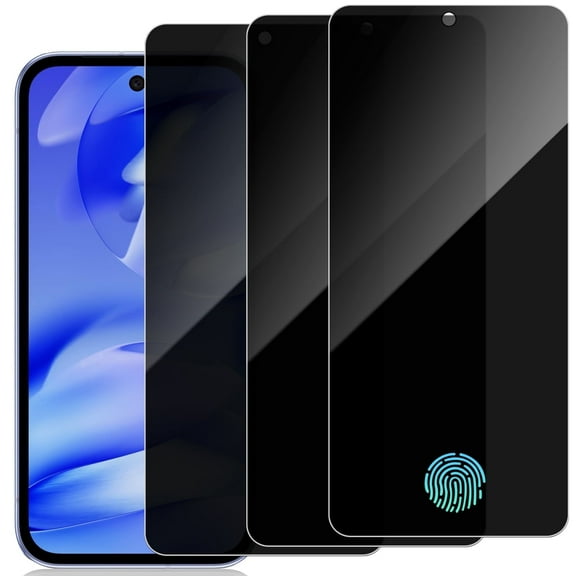 ZYQEEE 3 Pack Privacy Screen Protector Compatible with Google Pixel 9a, 6.3 inch Anti-Spy Tempered Glass Protective Film, Scratch Resistant,Easy Install, Bubble-Free