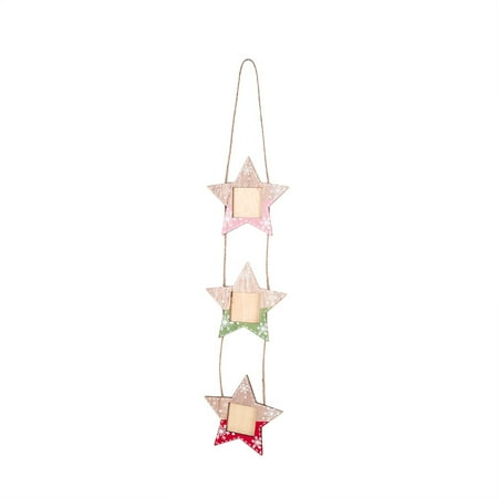Outdoor Christmas Tree Frame (Toponeto) New Wooden Painted Snowflake Christmas Photo Frame Tree String Hanging Dress Up ()