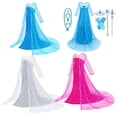 thumbnail image 2 of Vestido de princesa para niñas, disfraz de Elsa de Frozen, disfraz de fantasía para niños, vestido de baile con lentejuelas, ropa de Reina de la nieve para niños, ropa de Elsa para Party3-4T-110 Gao Jinjia LED, 2 of 2