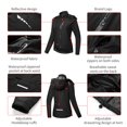 thumbnail image 2 of Veste Imperméable Légère pour Femme Veste de Course Imperméable Veste de Randonnée Haute Visibilité Respirante Coupe-Vent, 2 of 9