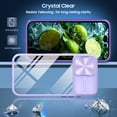 thumbnail image 4 of HD Transparent Case with Camera Privacy Cover for iPhone 16 - Purple, 4 of 5