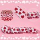 thumbnail image 3 of 3 rollos de cinta de arpillera con alambre de 13 yardas con diseño de corazón rojo de 2,5 pulgadas con borde estampado, ideal para envolver regalos, bodas y aniversarios., 3 of 5