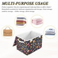 thumbnail image 6 of Yayeee Collapsible Cube Storage Bin with Lid Fabric Closet Decorative Basket with Handles, Small Space Pattern, 6 of 7