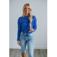 thumbnail image 3 of Sonya Dolman Top - Royal Blue, 3 of 5