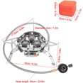 thumbnail image 2 of Estufa para mochileros de gran potencia de 5800W con encendido piezoeléctrico, estufa de Gas plegable portátil para acampar, horno para cocinar al aire libre, Picnic, barbacoa, Plata esquí esquí Gafas de esquí, 2 of 5