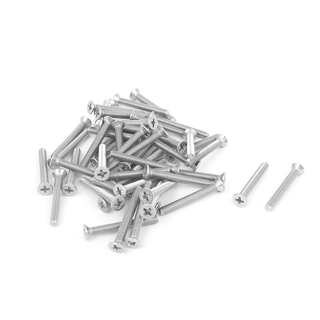 Uxcell M3.5x25mm Phillips Flat Head Self-Tapping Screws - Black Zinc Plated, 25 Pack 2 thumbnail image