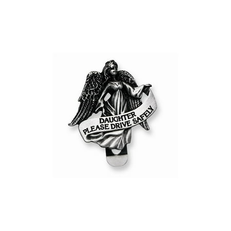 - Pewter Finish Daughter Guardian Angel Visor Clip