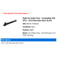 thumbnail image 2 of Right Air Intake Hose - Compatible with 2013 - 2016 Mercedes-Benz GL350 2014 2015, 2 of 2