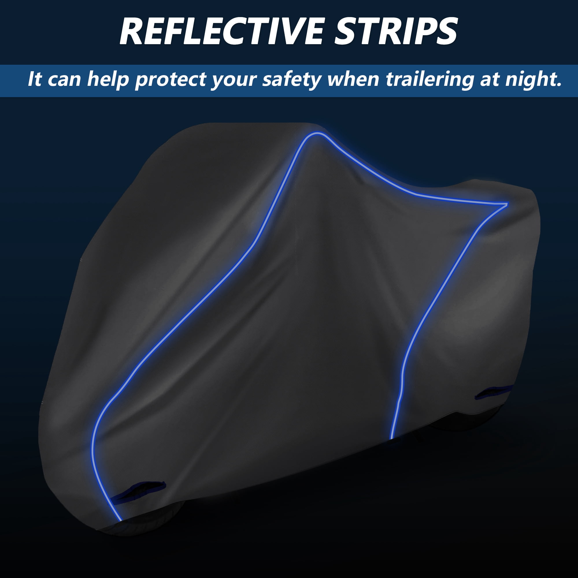 Universal Motorcycle Cover Rain Dust Protector Lightweight Fabric Waterproof Scooter Cover Motorbike Cover with Lock-Hole All Weather Protection  Fits Up to 245cm/96"