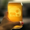 thumbnail image 3 of Bevvee Beer Can Pint Glass 16 oz Elephant Sunset Elephant Lover Beer Gifts Beer Glasses, 3 of 4