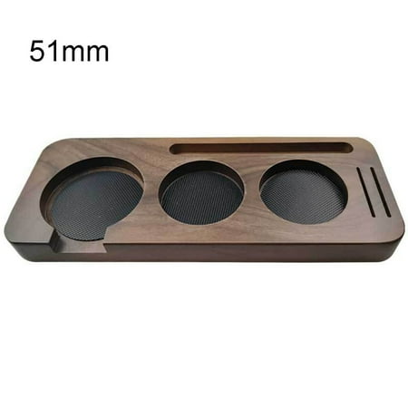 

Wooden Coffee Tamper Stand Presser Holder Mat For Espresso Tools 51 58Mm (Walnut storage board 51mm)