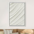 thumbnail image 3 of PixonSign Framed Wall Art Geometric White Paint Slash Waves Abstract Shape Paintings Minimalism Modern Art Decoration Contemporary Canvas Prints Fine Art Cool for Rooms - 24"x36" White, 3 of 5