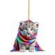 thumbnail image 1 of Dulce Colgante De Árbol De Navidad Con Leopardo De Las Nieves Decoración Para Coche Con Leopardo De Las Nieves Colgante Plano De Acrílico Con Árbol De Navidad, 1 of 8