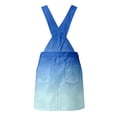 thumbnail image 5 of Curuila Toddler Girls Suspender Dress With Pocket Gradient Square Neck Sleeveless Summer Soft Comfortable Dresses Blue Size 10-11 Years, 5 of 7