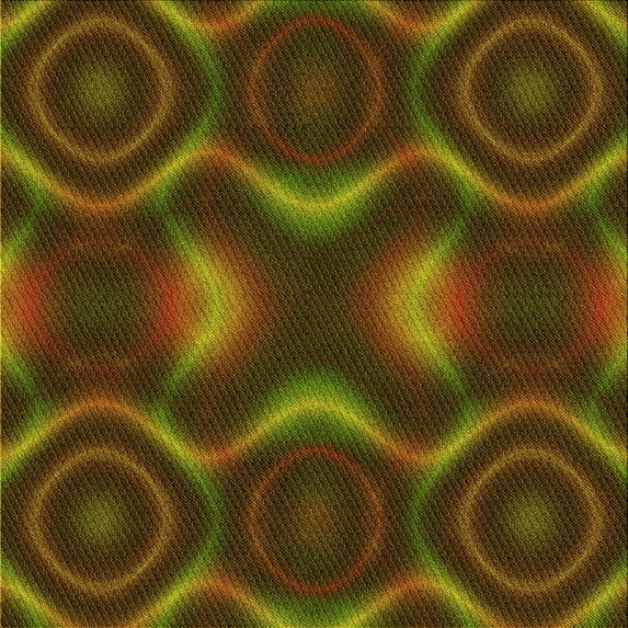 Ahgly Company Indoor Square Patterned Dark Yellow Green Area Rugs, 6' Square
