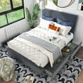 thumbnail image 5 of Furniture of America Tink Platform Fabric Full Bed with Drawers in Gray, 5 of 8