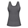 thumbnail image 3 of XIAONU Womens Ribbed Padded Tank Top Scoop Neck Slim Fit Daily Wear Undergarment, 3 of 3
